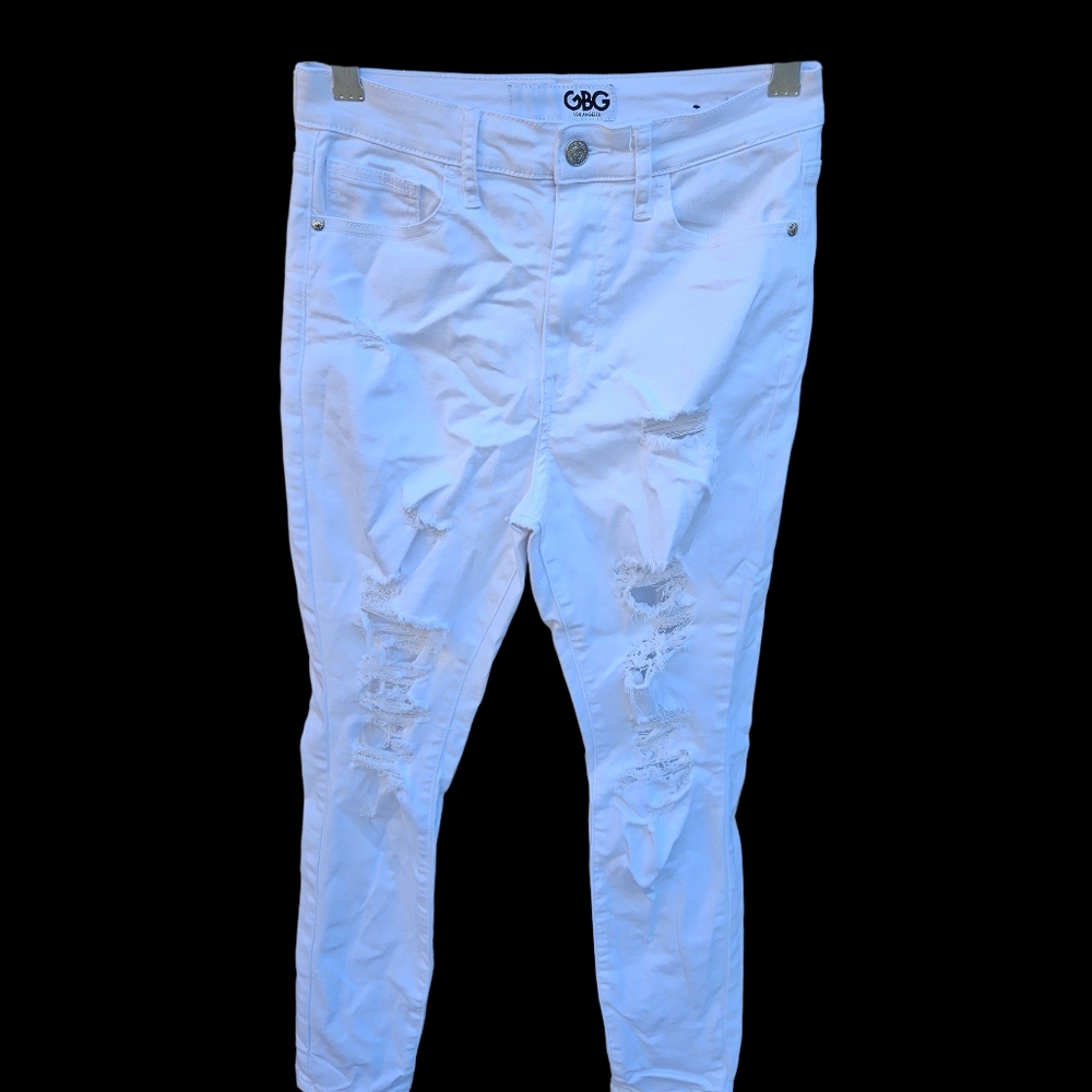 GBG White Distressed Jeans Women Size 27